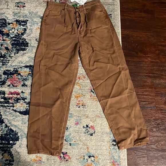 Free People x Sandrine Rose Patchwork Pants Size 26 Brown  New